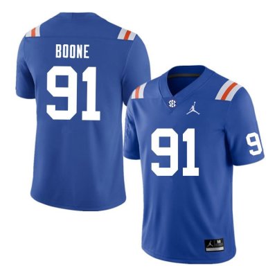 Men's Florida Gators #91 Justus Boone NCAA Nike Blue Throwback Authentic Stitched College Football Jersey WCD4462SC